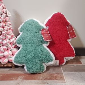 Hard To Find Christmas Tree Throw Pillows-NWT